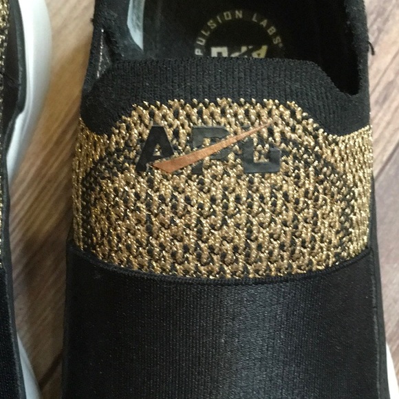 APL x Lululemon Techloom Bliss Sneakers in Black and Rose Gold Metallic - Picture 2 of 12